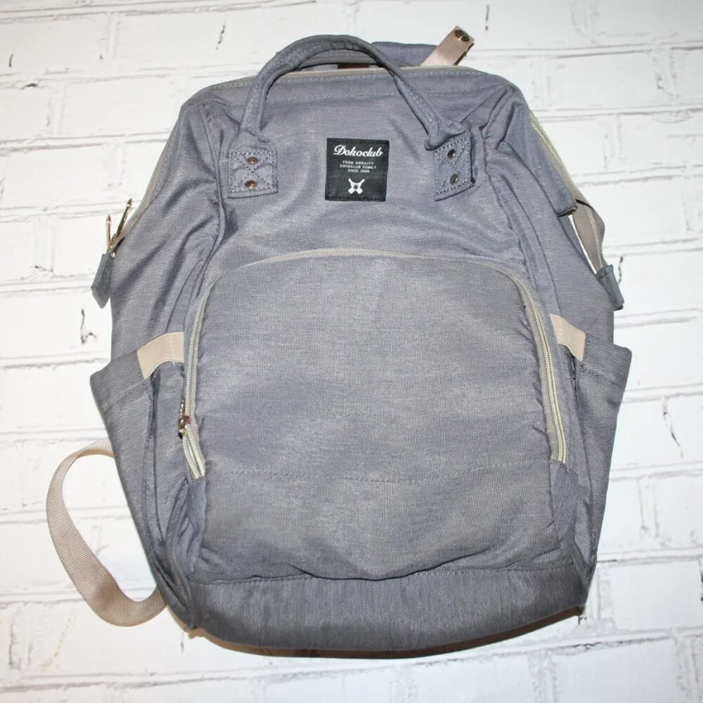 🤍🍼 Dokoclub Diaper Bag · Gray + Cream